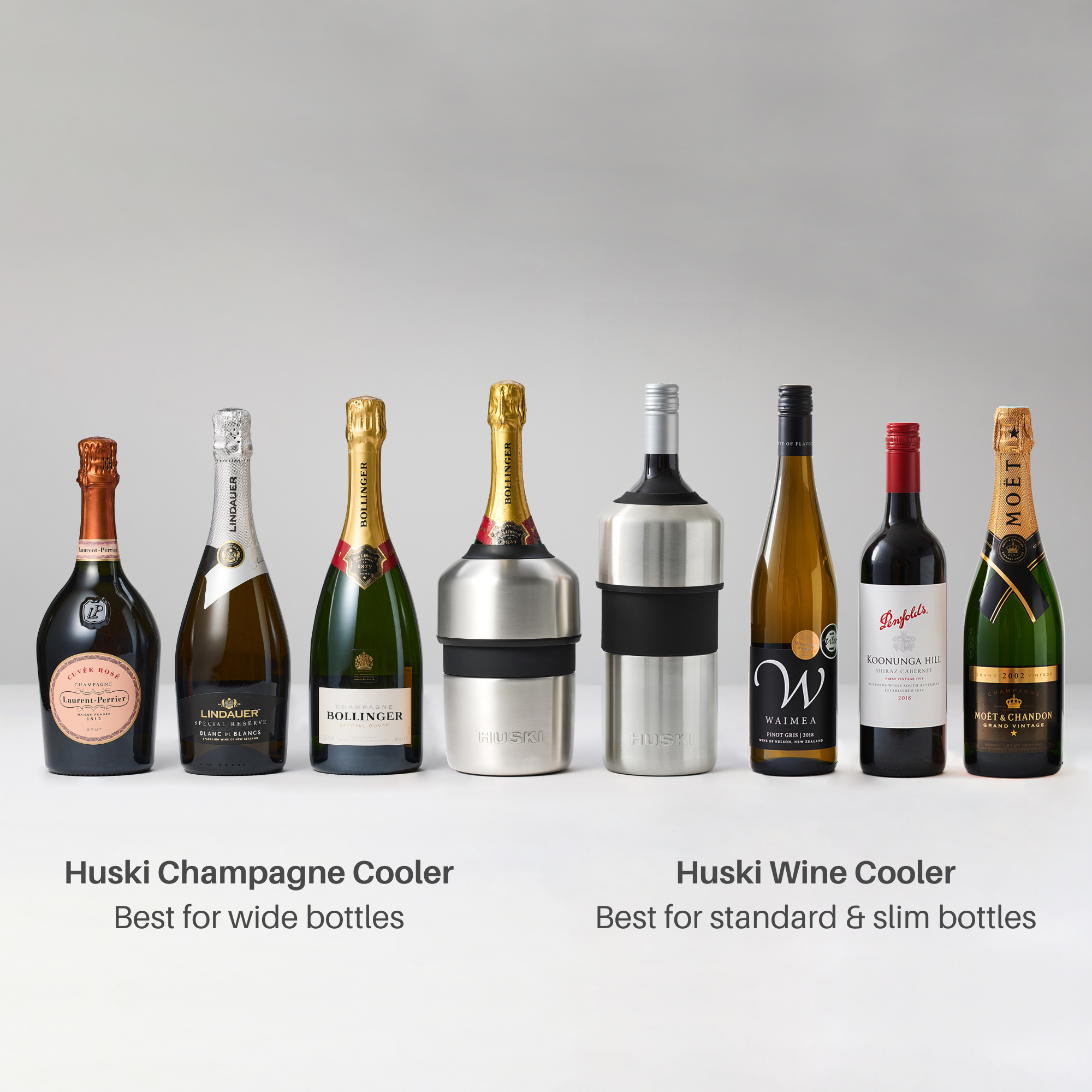 Wine Cooler and Champagne Cooler fit comparison